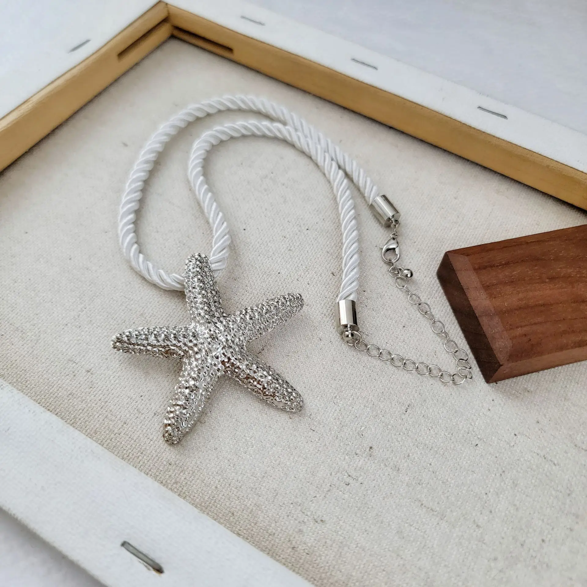 ★as''on★SEASTAR NECKLACE★正規品/韓国送料込 Seastar pendant necklace stainless steel necklace for women
