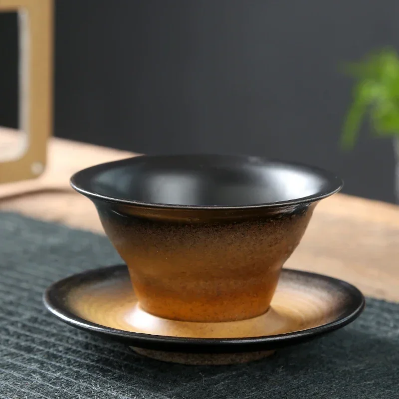 طقم فنجان قهوة وصحن من السيراميك الإبداعي ، كوب قه...