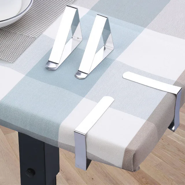 8 Pcs Stainless-Steel Table Cloth Clip Wedding Picnic Table Cover Clip Holder Round Tablecloth Stable Clips For Home Fixed Clip 3