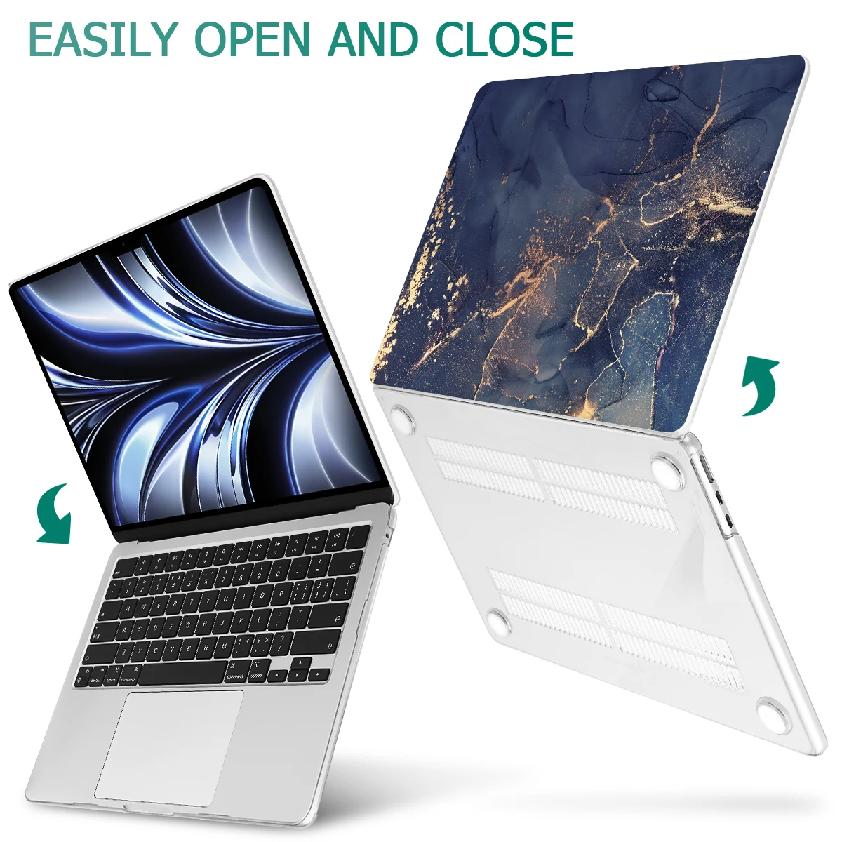Estojo Rígido de Pintura de Mármore para Macbook Estojo para Air 15 A2941 2023 m2 13 A2681 Pro 13 A2338 14 16 m3 A2992 2023 A2485 2023 - Imagem 3