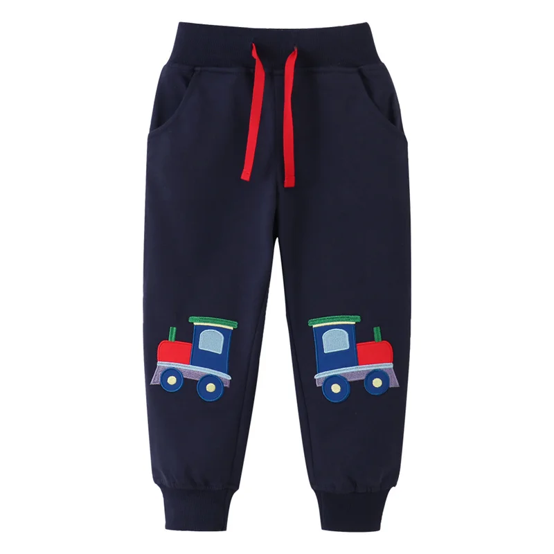 2-7T Cars Embroidery Baby Sweatpants Autumn Boys Girl Trousers Pant Drawing Clothes Pants Boys Kids Wear