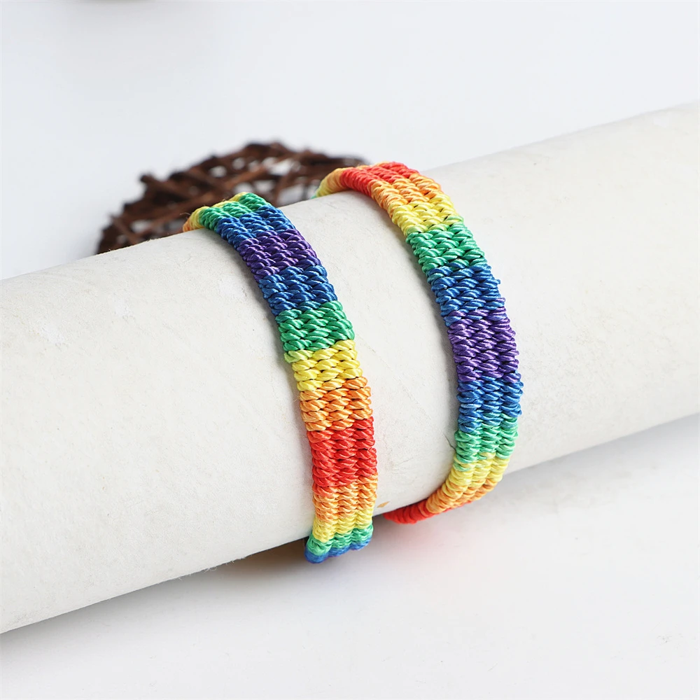 QQSL048 - Bracelets Boho Tressés Faits à La Main Pour Femmes, Bracelet