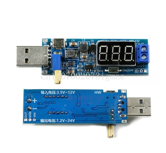 USB 전압 5V 변환 모듈 3W 조정 가능한 스텝업 스텝다운 DC 레귤레이터 보드 3V3.7V4.2V3.3V9V24V