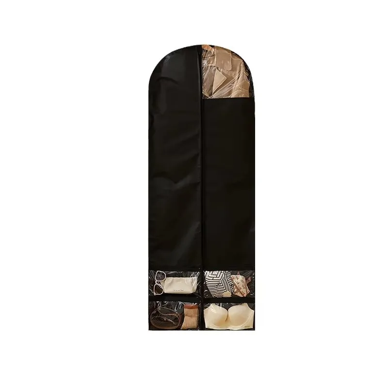 New Large Capacity Wardrobe Dust Cover Reusable Wardrobe Organizer Hanging Storage Bag Garment Protector Underwear Socks Storage 5