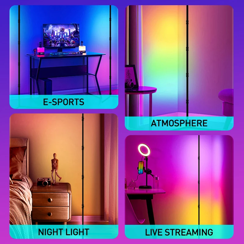 รูปสินค้า โคมไฟตั้งพื้น RGB ปรับสีได้ สร้างบรรยากาศบ้าน
