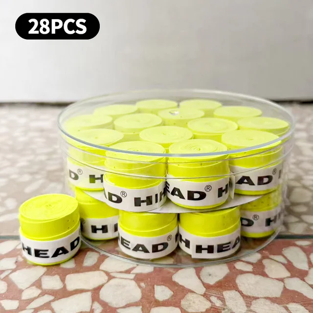 28 pcs /Lot Universal Coated Anti-slip Tennis Overgrips Badminton Grips Tennis Racket Tapes Fishing Rod Sweatbands 0.6mm 6