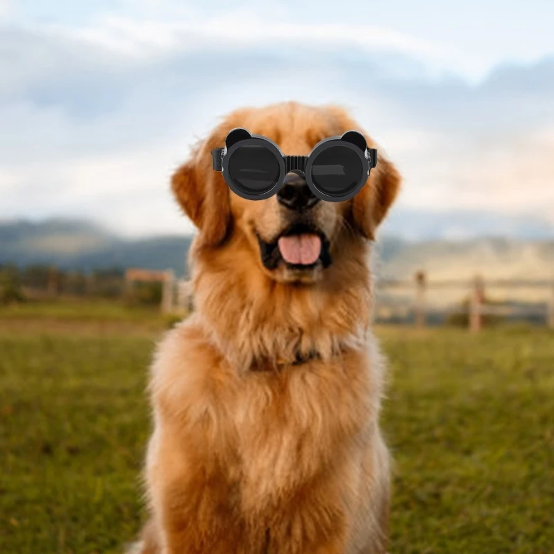 

Dog Goggles for Medium Small Dog Waterproof Dog Sunglasses Windproof Goggles Adjust Pet Goggles
