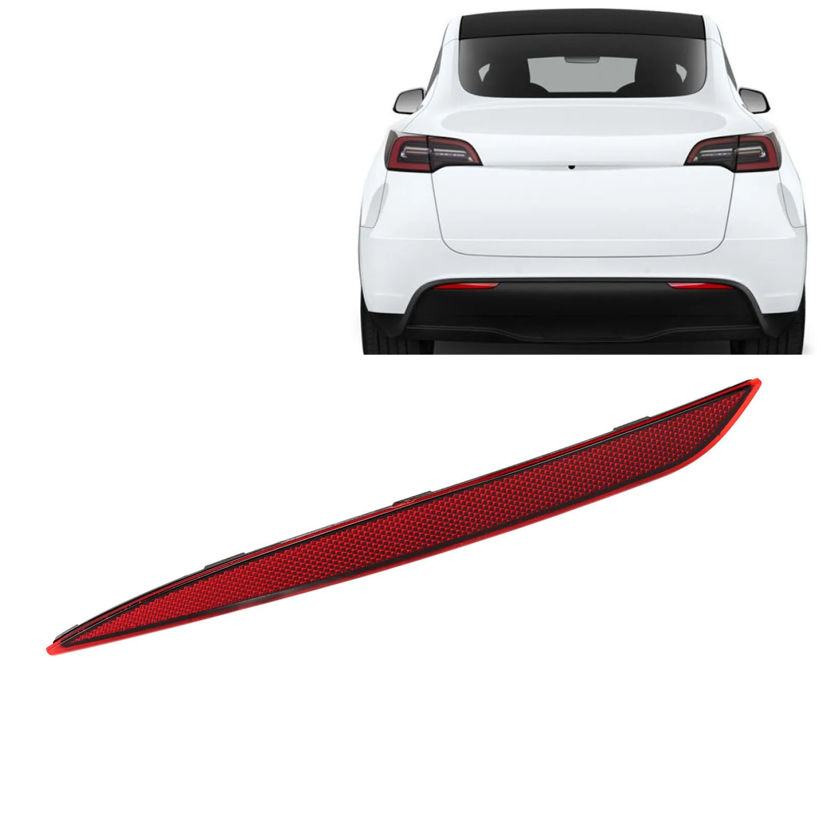 후면 범퍼 반사판 빨간색 렌즈 자동차 테일 반사판 조명 교체 Tesla Model Y 2020  2023 범퍼 반사판 라이트 램프