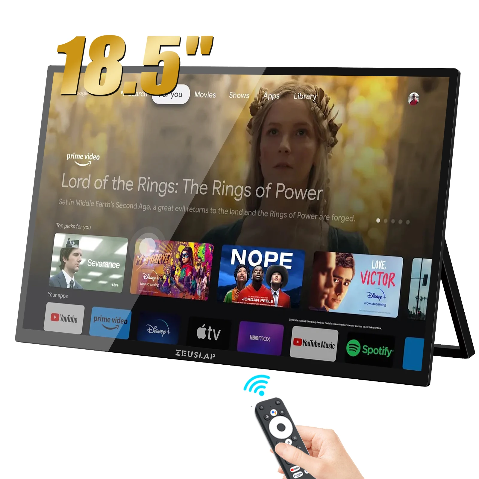 18.5 Smart TV Monitor with Touch Screen, 1080P, HDR10, IPS