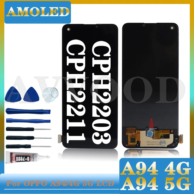 DISPLAY LCD OLED PER OPPO A94 4G CPH2203 / REALME 8 RMX3085 TOUCH Schermo 7424637667642 - Foto 8