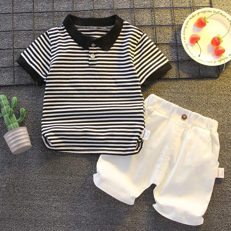 Abbigliamento per Bambini, Set Mamma e Figlio, Completo Estivo per Ragazzi, T-shirt e Pantaloncini in Cotone, Manica Corta, Moda 2 Pezzi