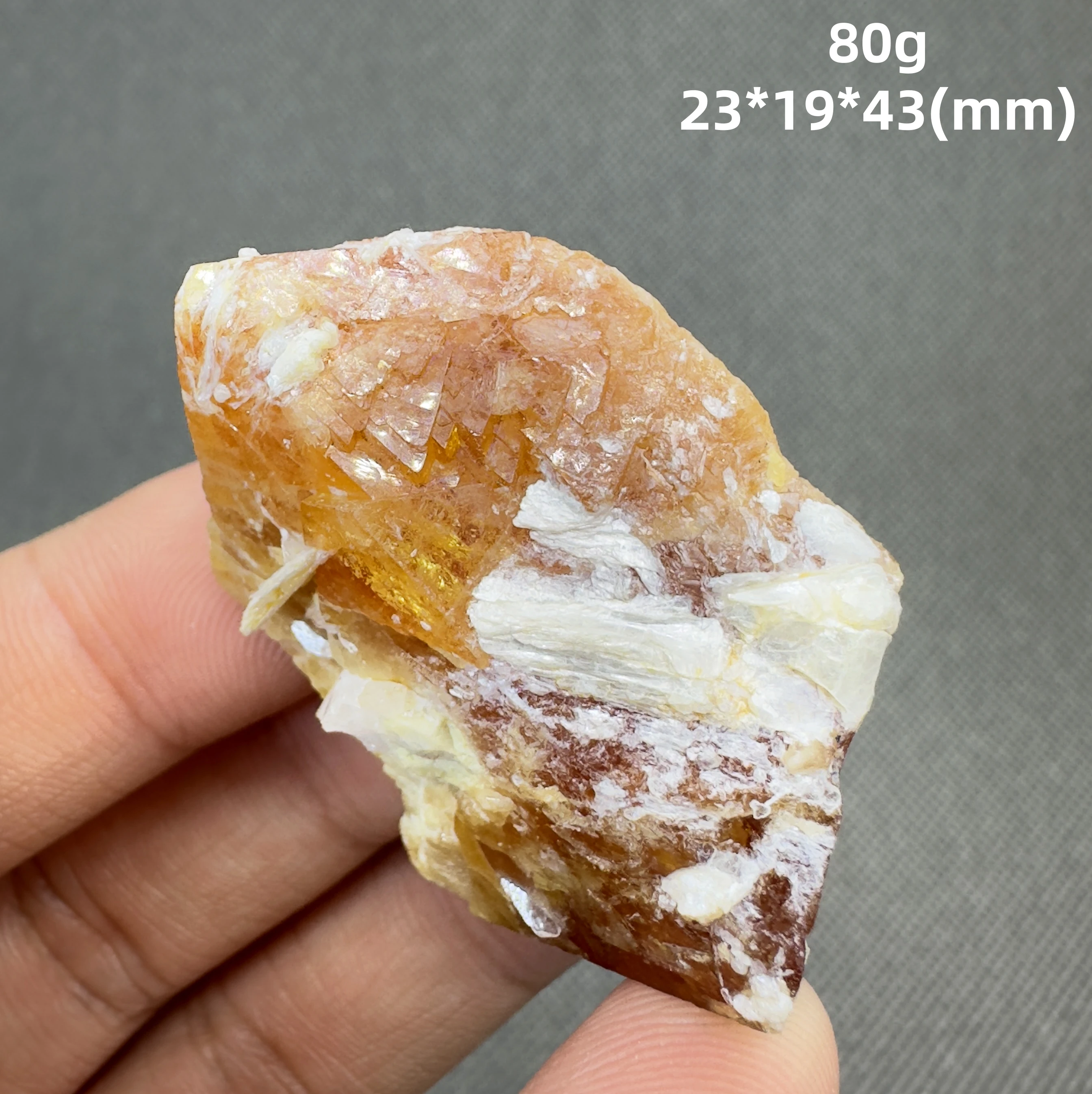 80 g Natural Scheelite mineral specimen + healing quartz crystals and stones rock gemstone 2
