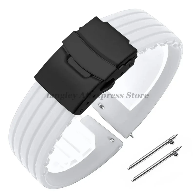 Versatile Quick Release Silicone Watchband - Multiple Sizes with Rubber Straps
