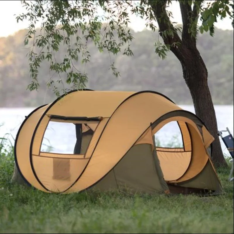 Tente de camping imperméable automatique 3-4 personne hexagonale avec 2 portes - Chine Tente de camping et tente automatique prix