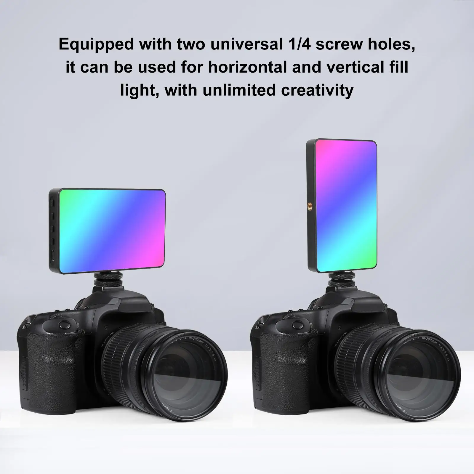 PULUZ Pocket 140 LEDs RGB Full Color Beauty Fill Light Handheld Photography LED Light