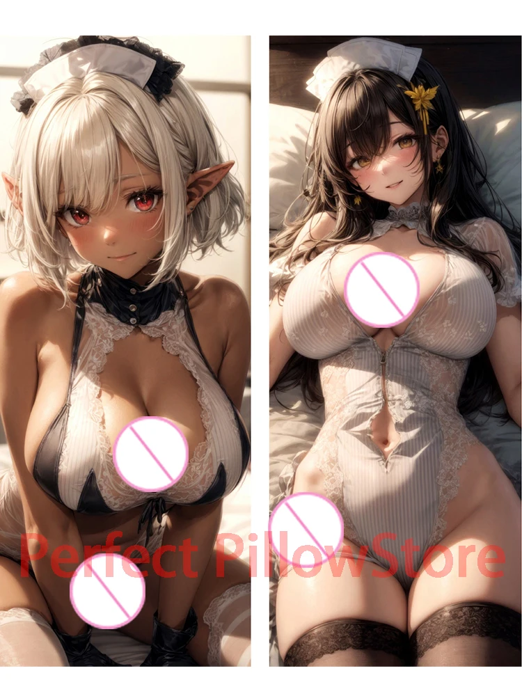 

Dakimakura anime large breasts girl AI illustration Double-sided Print Life-size body pillows cover Adult pillowcase