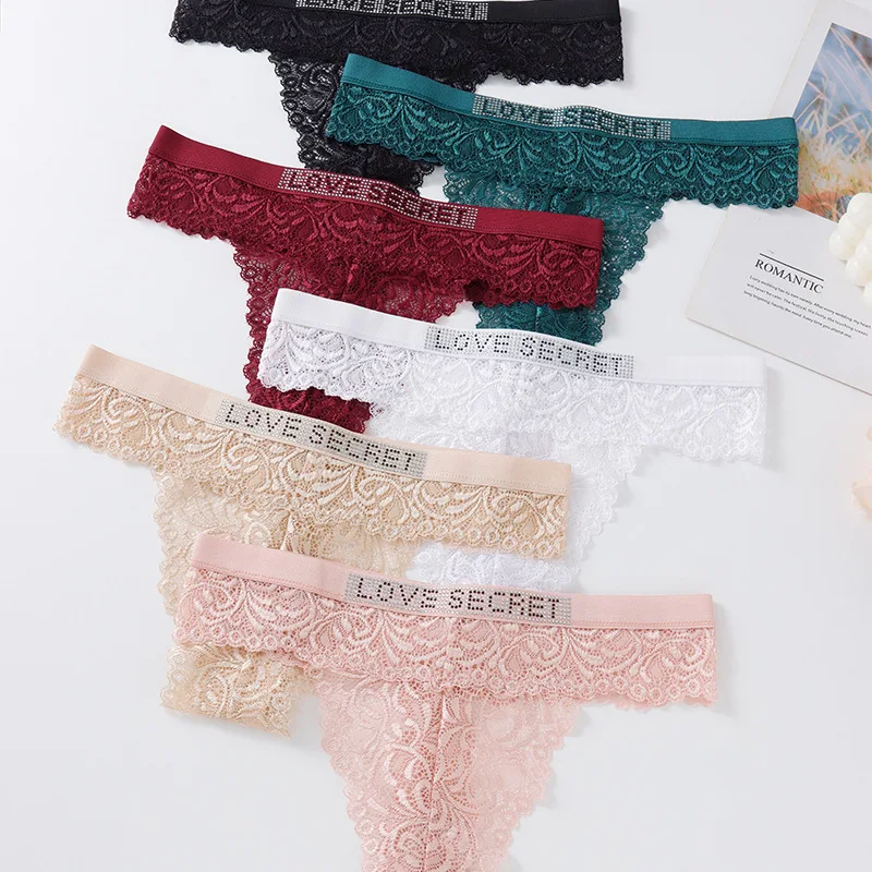 

Transparent Women's Panties Sexy Lace Thongs V-Waist G-strings Low-Rise Underwear Fashion Lady Breathable Girlfriend Lingerie