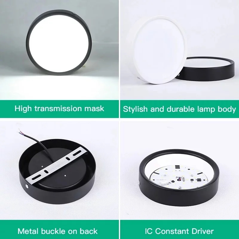Description Picture 6 of itemTricolor LED Downlight 5W 10W 15W 25W Down Lamp Celing Light Round LED Spotlight 220V Panel Lights Indoor Lighting for Entrance