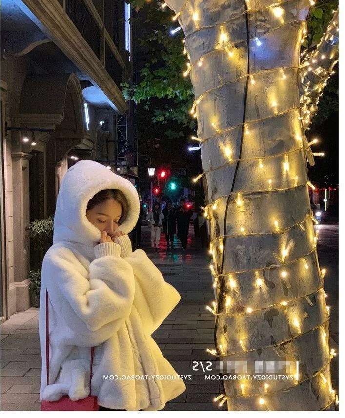 Autumn Winter Imitation Rex Rabbit Fur Eco-friendly Fur Jacket Women Outwear Warm Parka Coat Loose Thick Cold-Proof Plush Coats
