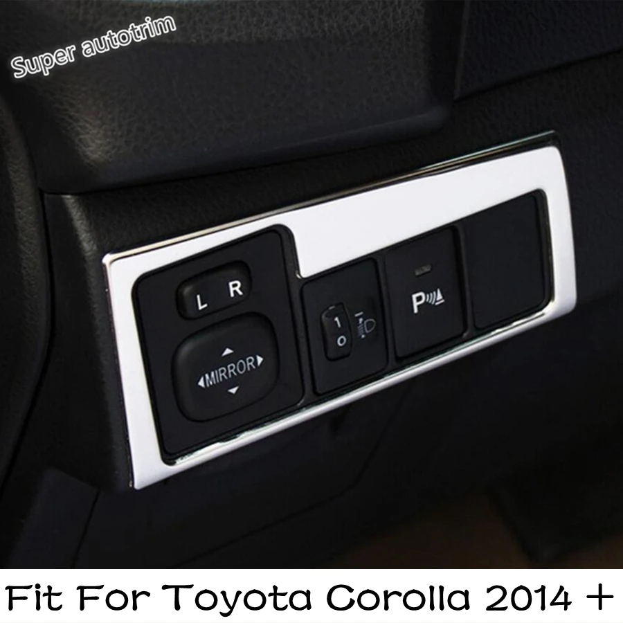 

Car Head Light Lamp Switch Button Panel Cover Trim Fit For Toyota Corolla 2014 - 2018 ABS Matte Accessories Interior Refit Kit