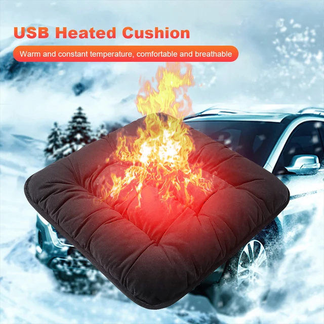 USB Electric Heating Pad Car Seat Heating Cushion Winter Warm Heated Seat  Warmer 3 Gear Adjustable Home Office Warm Chair Mat - AliExpress