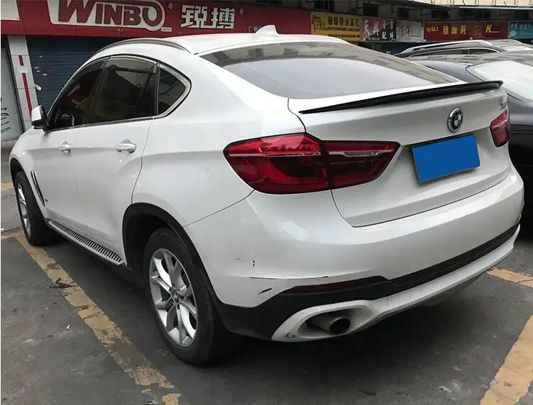 

ABS PAINT CARBON FIBER REAR WING TRUNK LIP TAIL SPOILER FOR BMW X6 F16 2015 2016 2017 2018 P STYLE