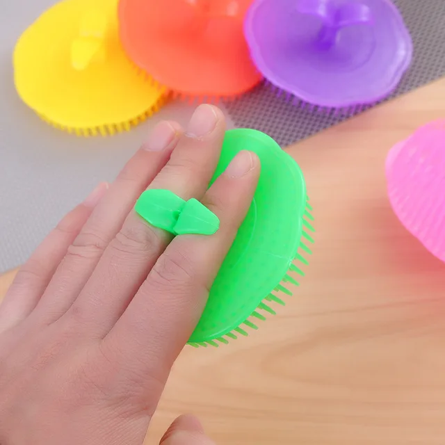 Peigne de Lavage des Cheveux en Silicone, Énergie du Cuir oral elu, Shampoing, Lavage du Corps – Image 4