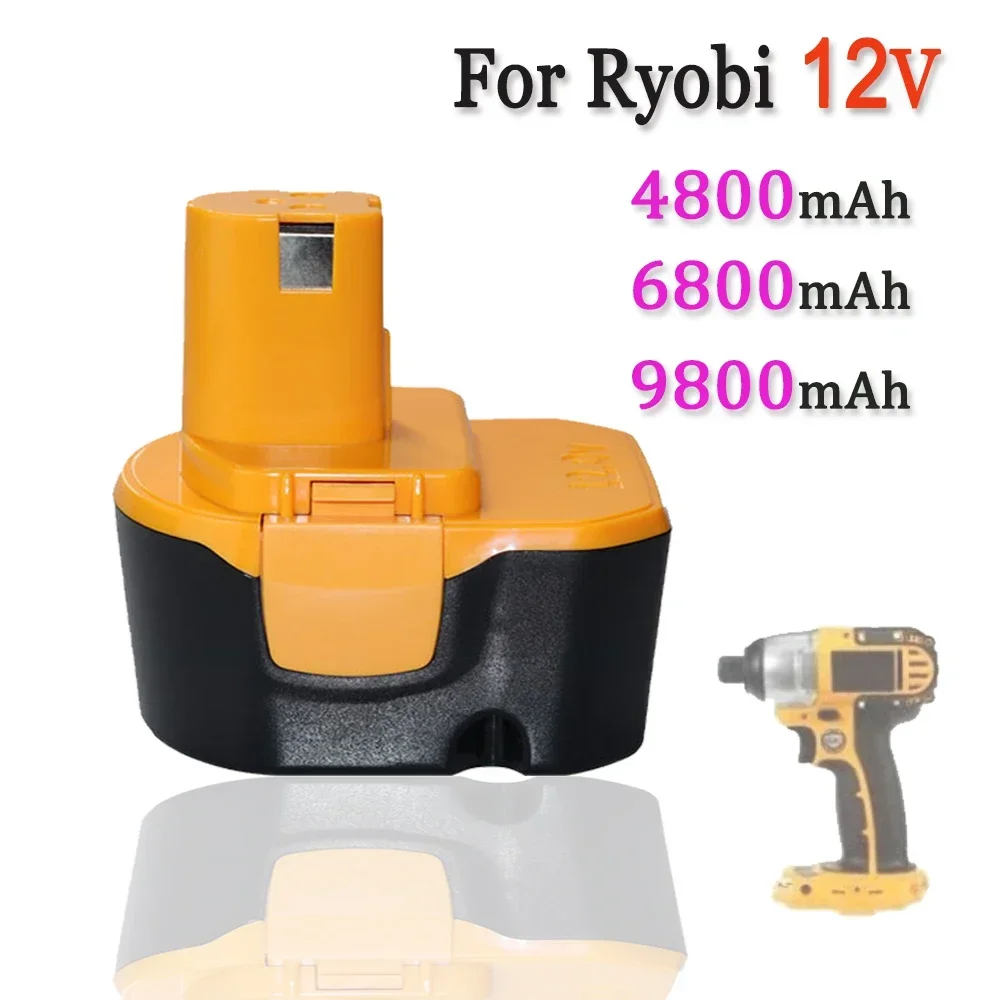 

12V 4800/6800/9800mAh Rechargeable Battery For Ryobi 1400652 BID1211 CCD1201 CHD1201 CHD1 202 CTH1201 CTH1202 FL1200 Series