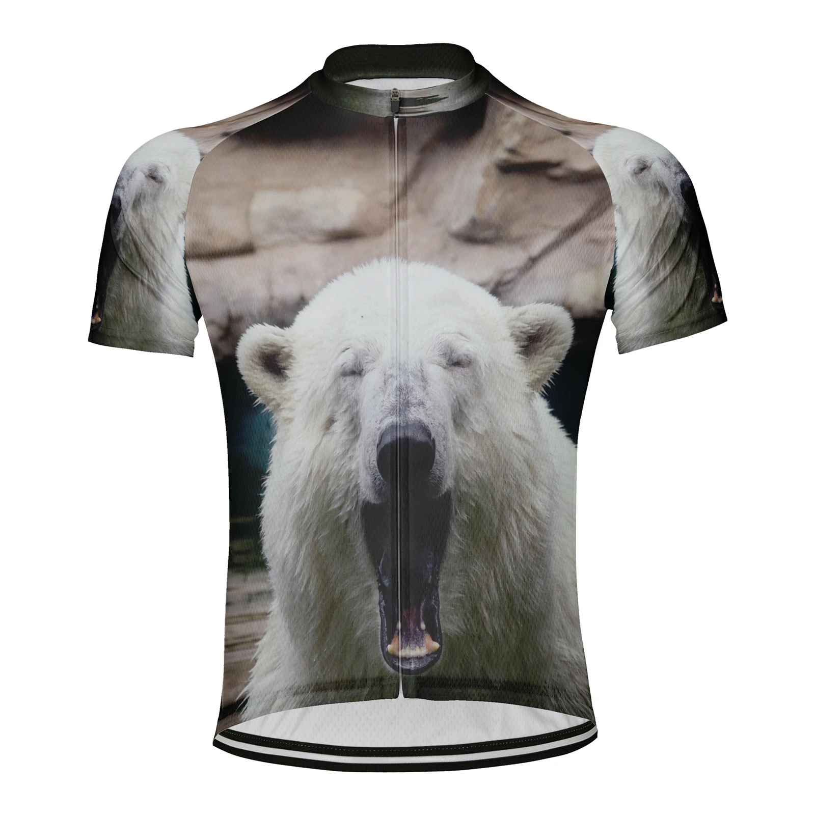 

2023 Bear Men Cycling Jersey Short Sleeve Tops Bicycle MTB Downhill Shirt Road Bike Team Summer Sports Clothing