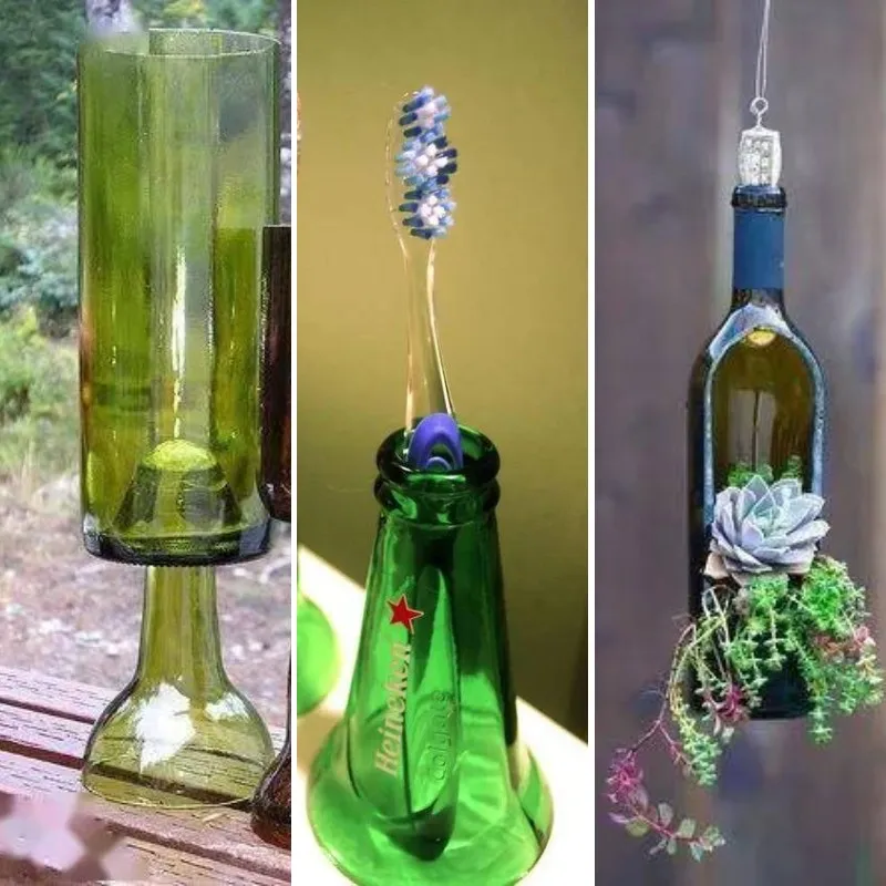 Tagliabottiglie di vetro fai da te strumenti artigianali di arte scultura  di vetro vaso scatola di immagazzinaggio decorazioni per la casa birra
