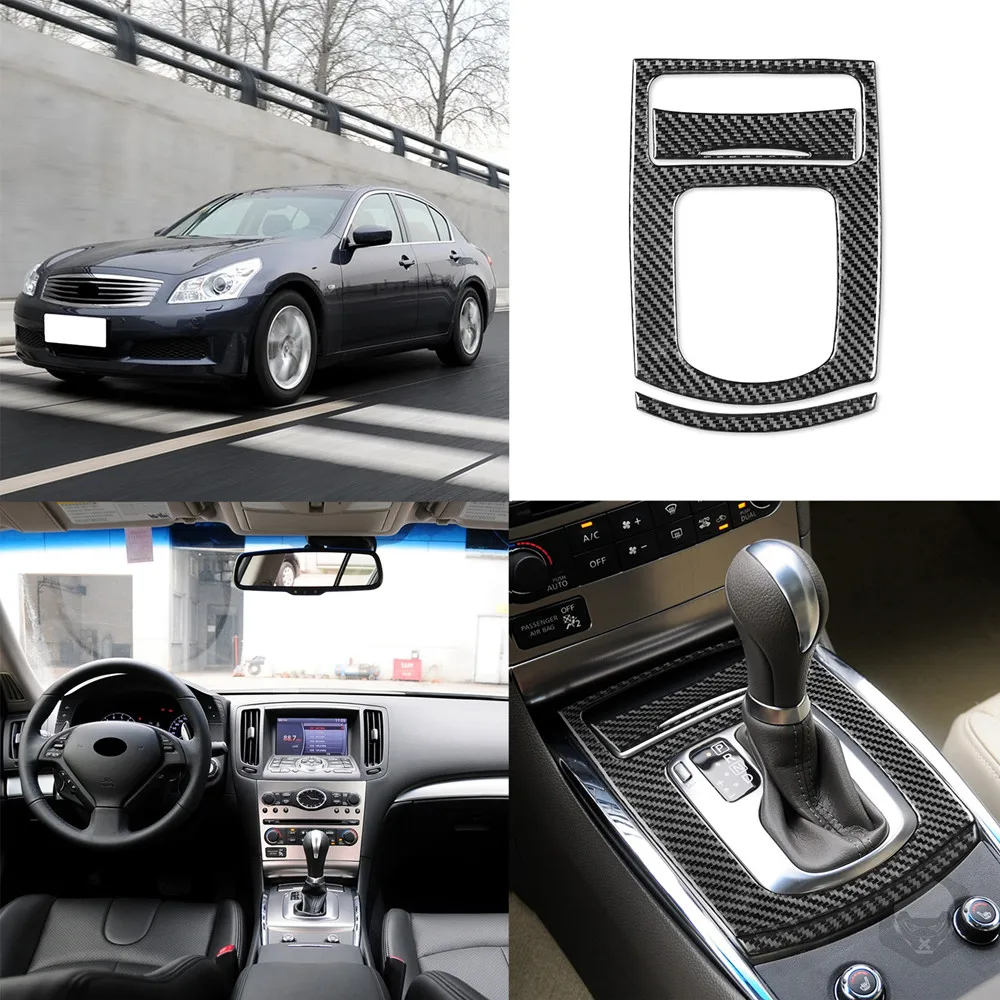 

Suitable for Infiniti G3710-13 gear panel carbon fiber decorative stickers
