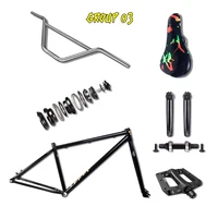 Funsea 29er Stunt Wheelie Bike 1020 Acero con auriculares gratis Espaciador de horquilla Desmontaje completo Bomma Negro brillante - Imagen 3