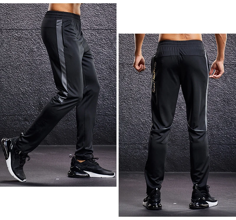 Men's Zipper Pocket Sport Pants: Running, Soccer, and Fitness - true deals club