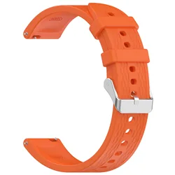 18mm Diamond Pattern Flat Mouth Universal Silicone Watchband - 18MM (O)