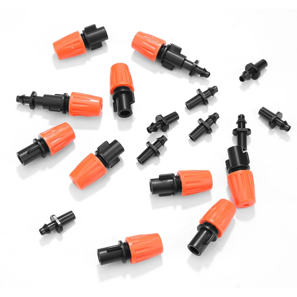 10pcs Micro Barbed Nozzle Adjustable Misting Sprinklers Plastic Portable Multi-function Durable Gardening Watering System Tools
