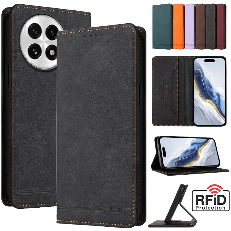 Leather Retro Anti-theft Wallet Flip Case with Magnetic Hasp
