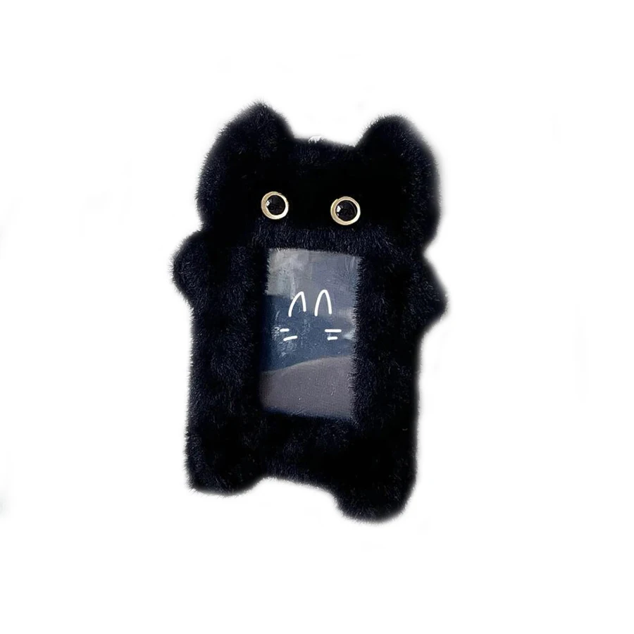 1pcs Lovely Plush Photocard Holder Kpop 3inch Photo Sleeve Pendant Protective Case Student Cover 6