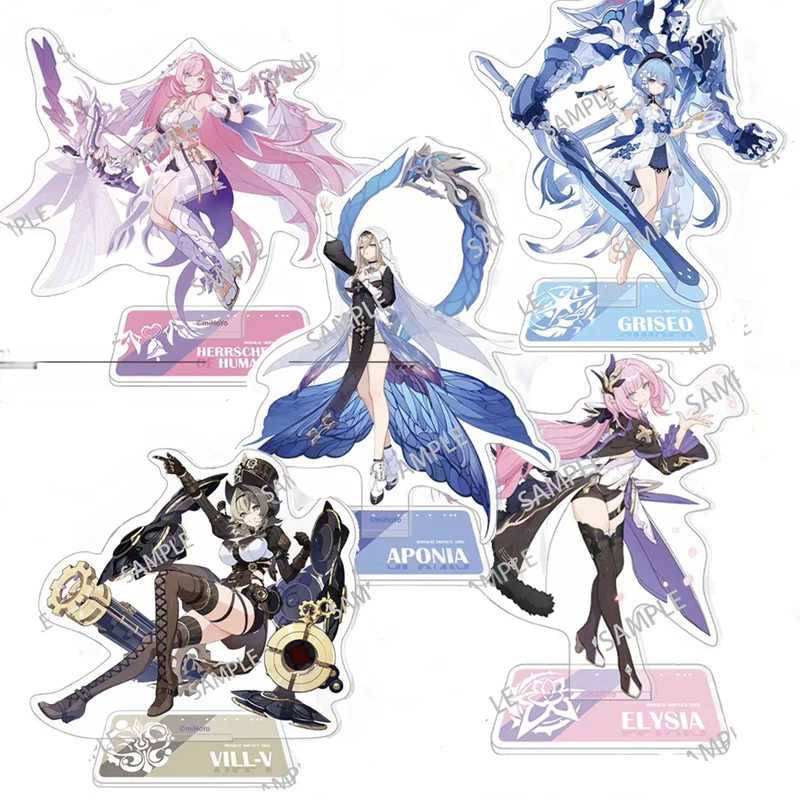 Anime Game Honkai Impact 3 Hero Theme Cosplay Supporto Acrilico Griseo Elysia Pardofelis Aponia Mobius Eden Statue Cartoon Figure
