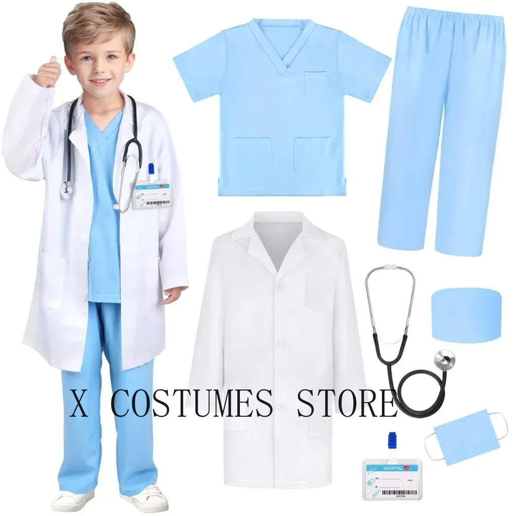 Kids Doctor Nurse Costume 4