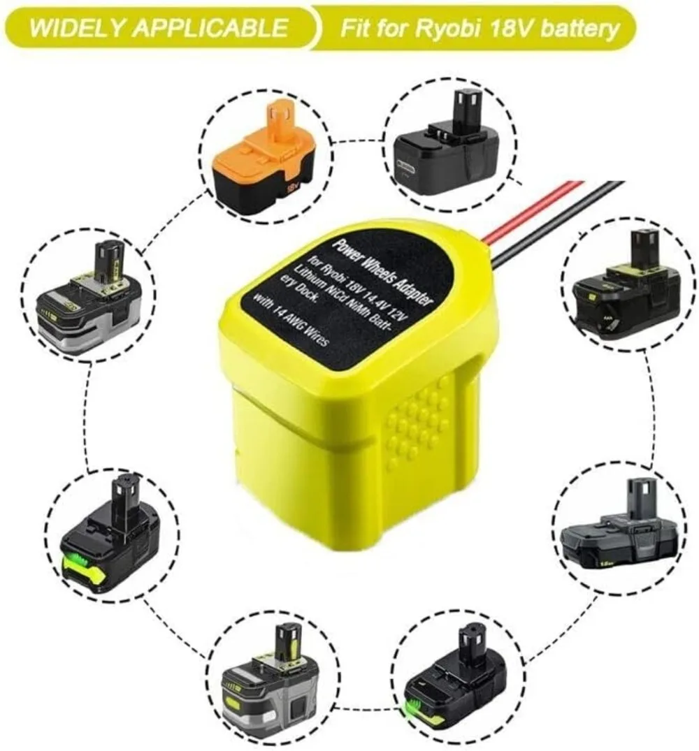 300W 파워 인버터 DC 18V에서 AC 220V 120V로 변환, 라이오비 18V 배터리용 휴대용 파워 스테이션 발전기, 2개의 AC 포트와 2개의 USB 포트 포함