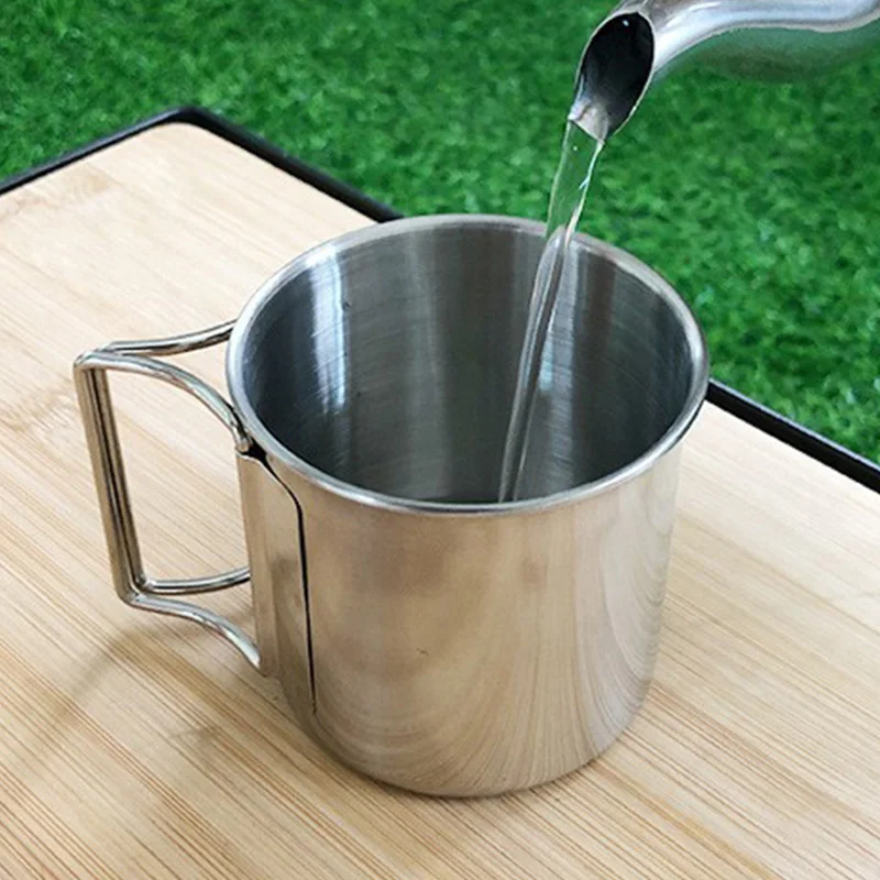 Stainless Steel Camping Cup 250/350/500ml 6