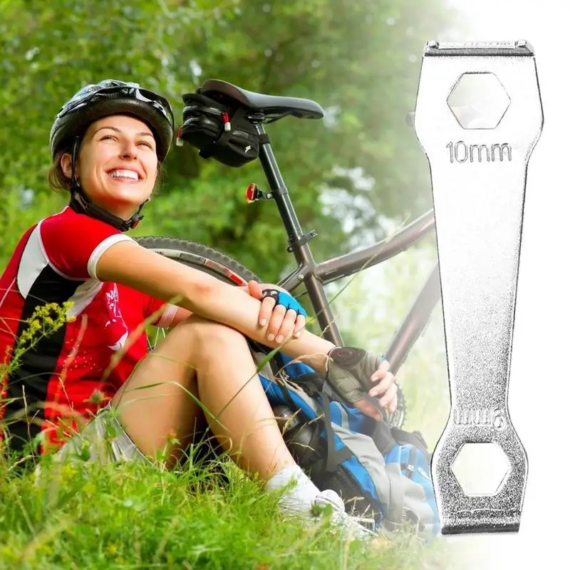 Cycling Crankset Nut Wrench bicycle Chainring Bolt Fixing Spanner in Metal Riding Removal Repair Tool Portable bike wrench tool