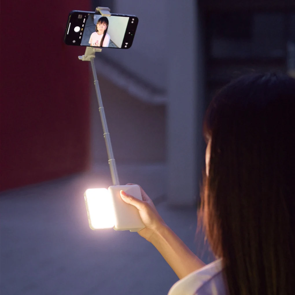 Portable Foldable Selfie Stick with 360° Rotating Phone Holder,Wireless Remote & One-Button Shooting for Vlogging/Live Streaming