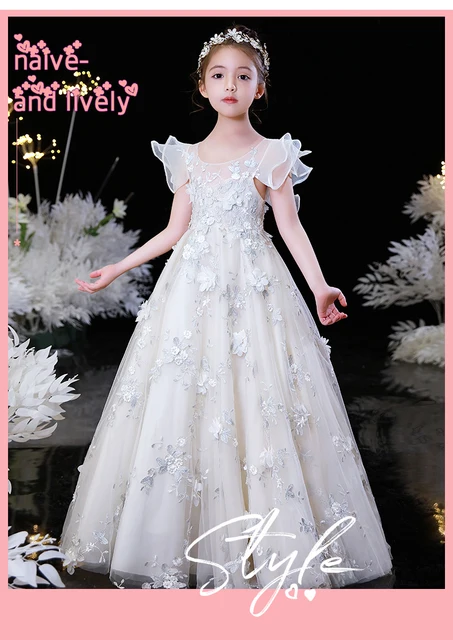Vestido De Niña De Flores Princesa Fiesta De Boda Niños Disfraz De Bebé
