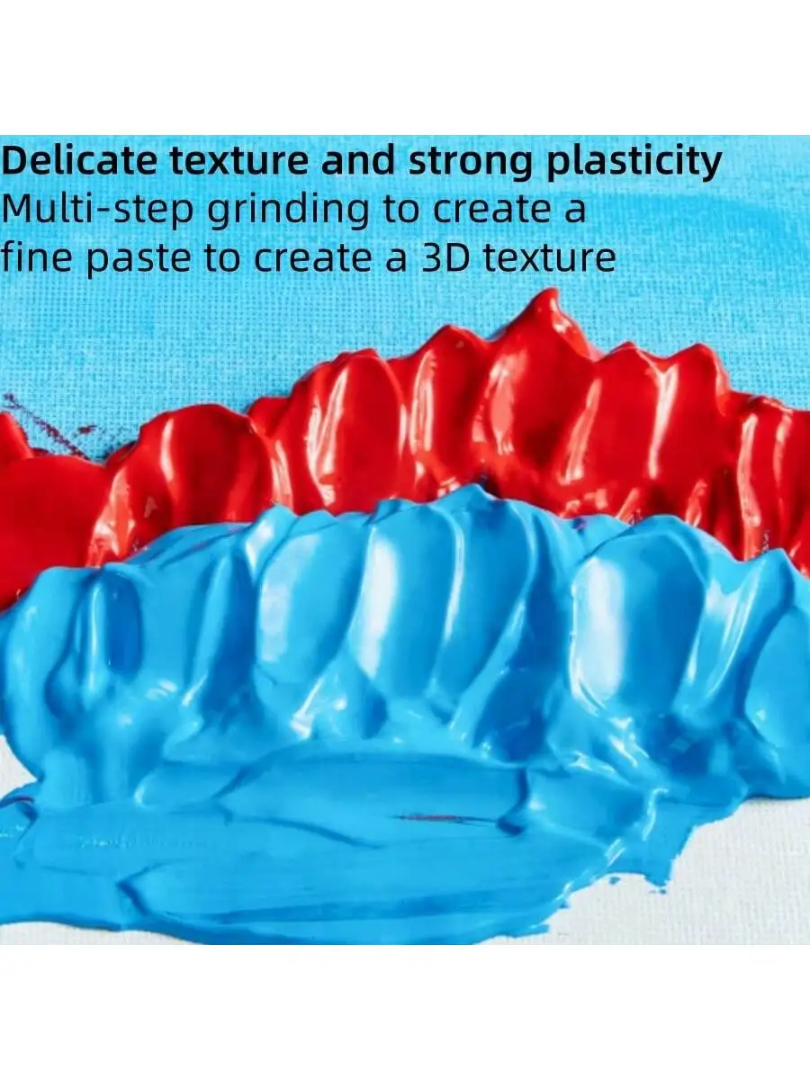 12/18/24/36 Color Acrylic paint+1 palette, 12ml/0.4oz, suitable for artists, hobbyists, fabric, canvas painting and decoration 4