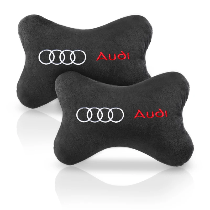 Car Headrest Cover Auto Seat Cover Head Neck Rest Pillow for Audi A4 A3