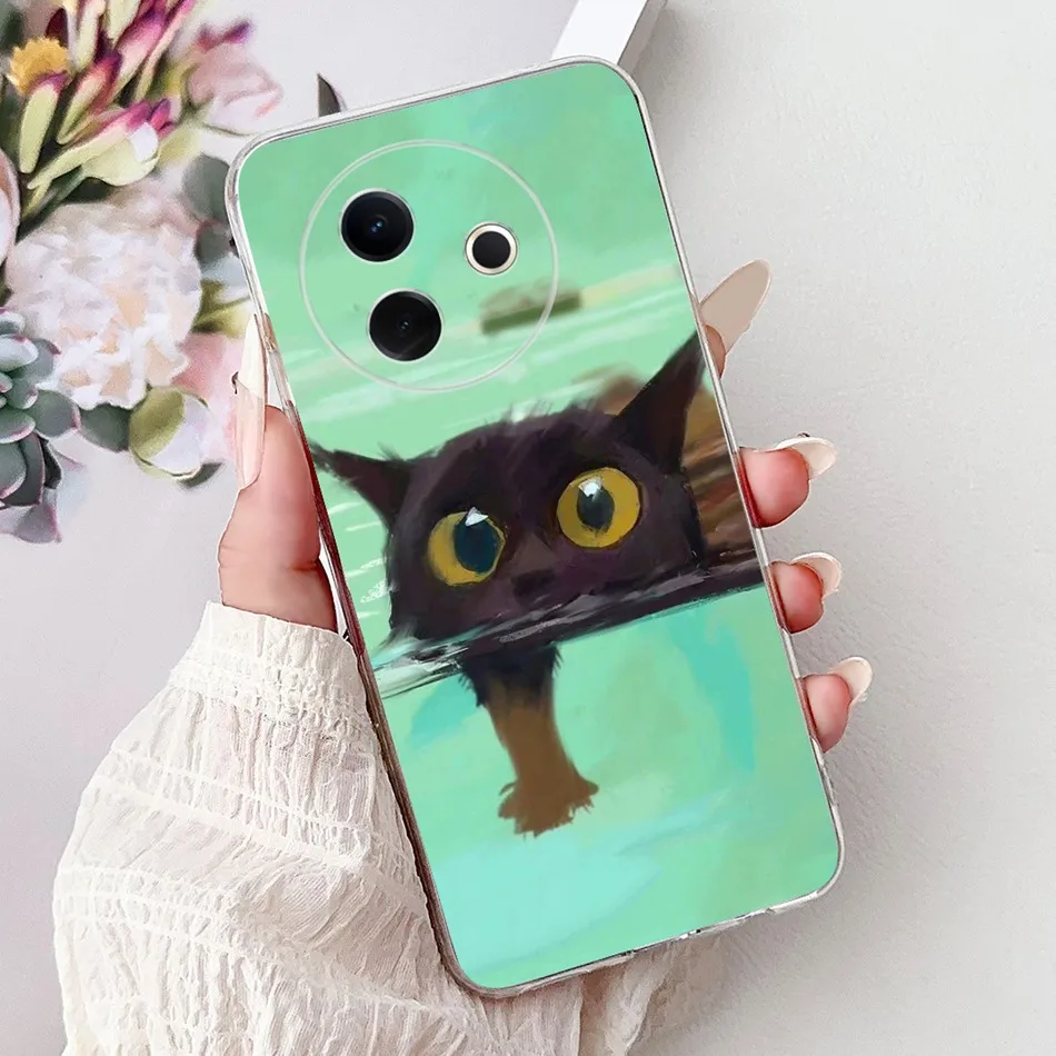 Elegant Butterfly Cat Printed Soft Silicone TPU Phone Case