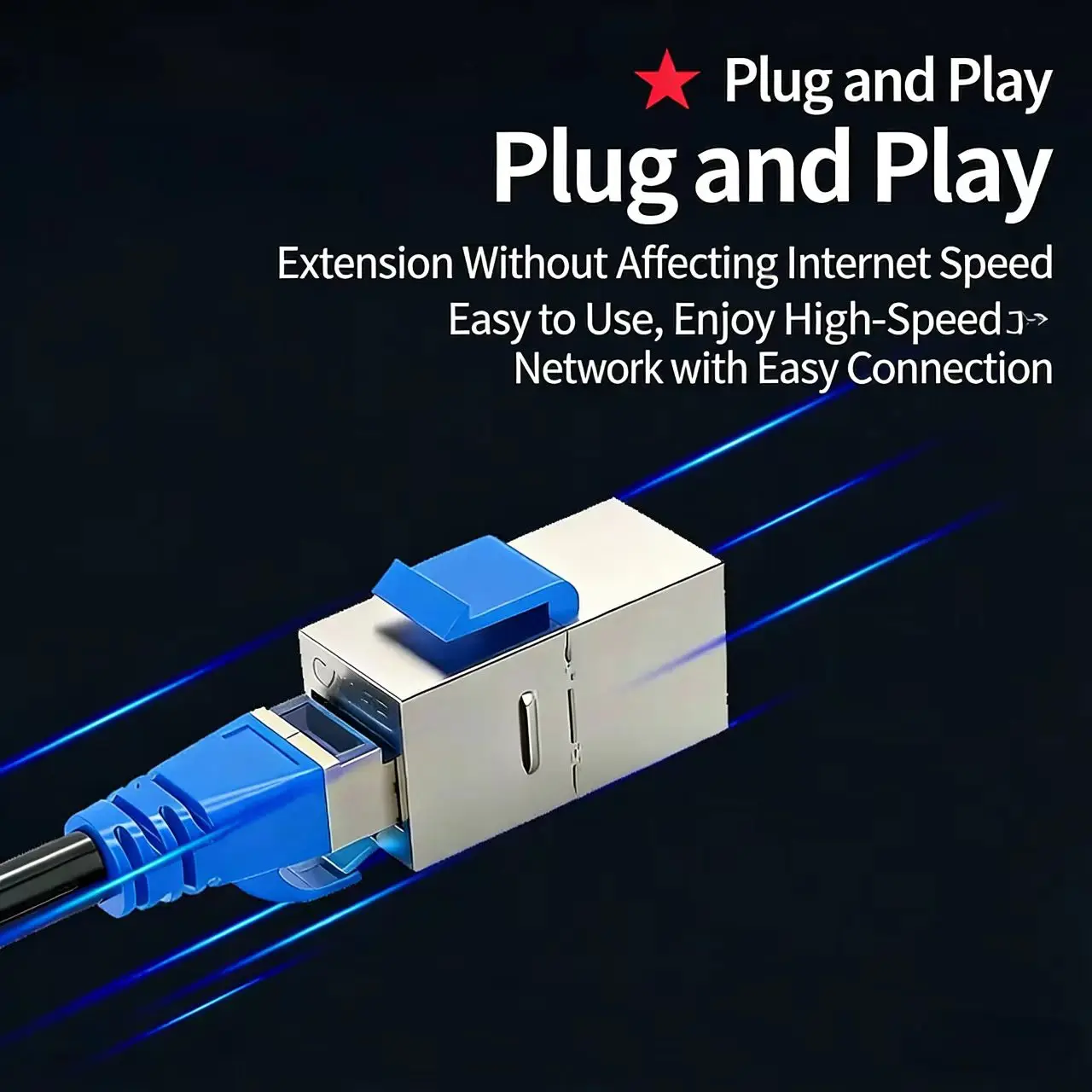프로패치 업그레이드 Cat6a Cat7 RJ45 커플러 차폐형 암-암 10Gbps 이더넷 네트워크 케이블 연장 어댑터