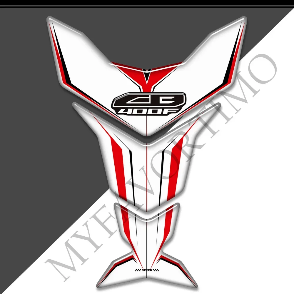 Motorcycle For Honda CB400F CB 400F 400 F Gas Fuel Oil Kit Knee Fish Bone Emblem Logo 3D Stickers Decals Protector Tank Pad