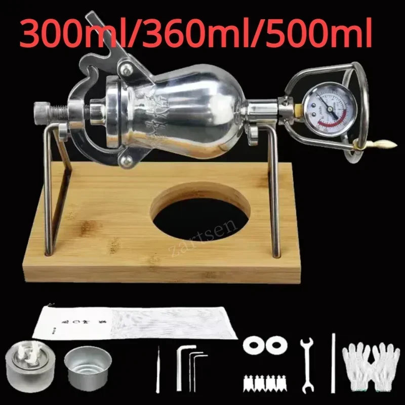 300ML 360ML 500ML Hand Popcorn Machine Open Firing Popcorn Puffing Machine Stainless Steel Mini Popper Manual Maker popcorn popper